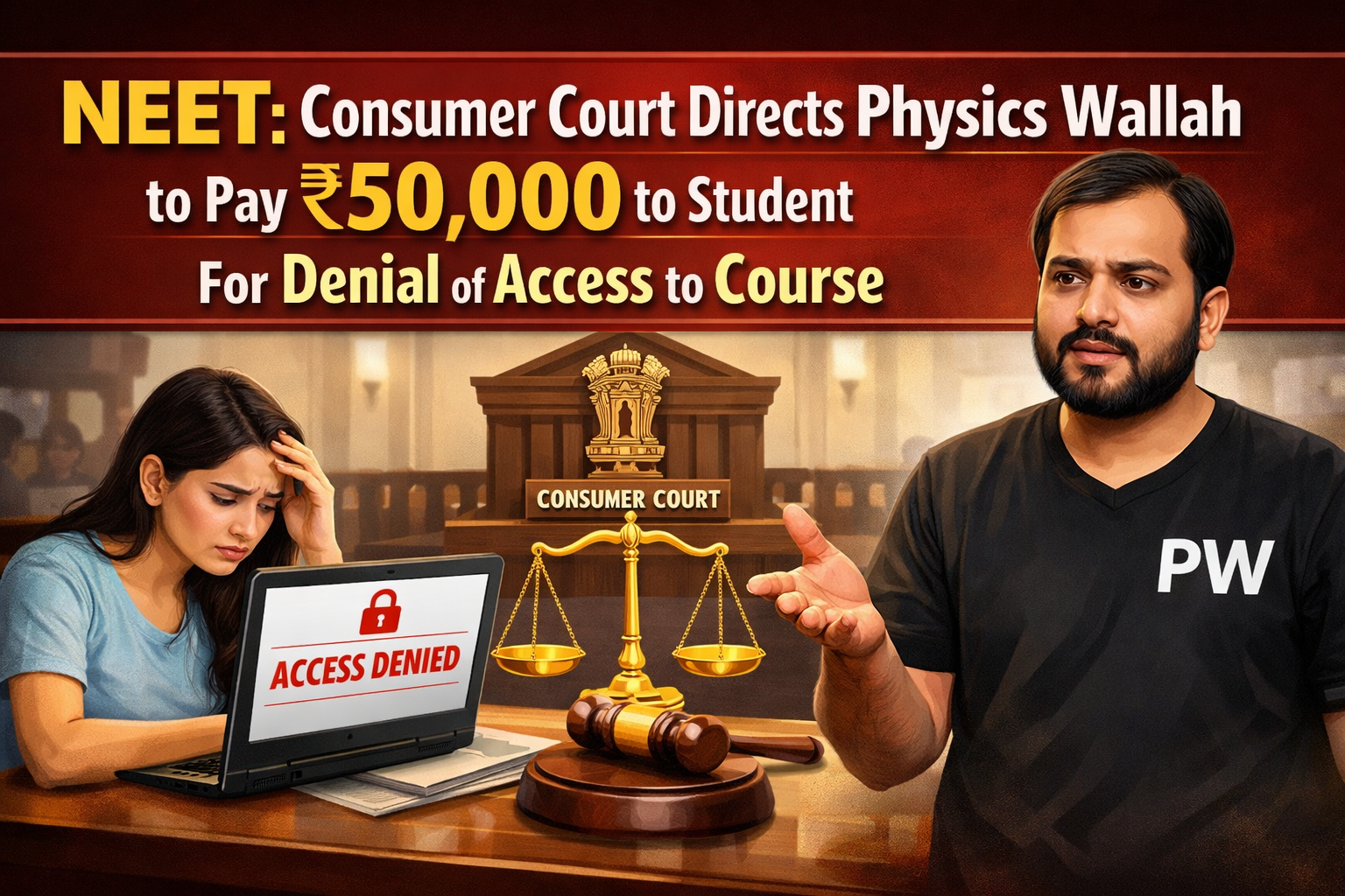 NEET Consumer Court Directs Physics Wallah to Pay 50,000 to Student For Denial of Access to Course